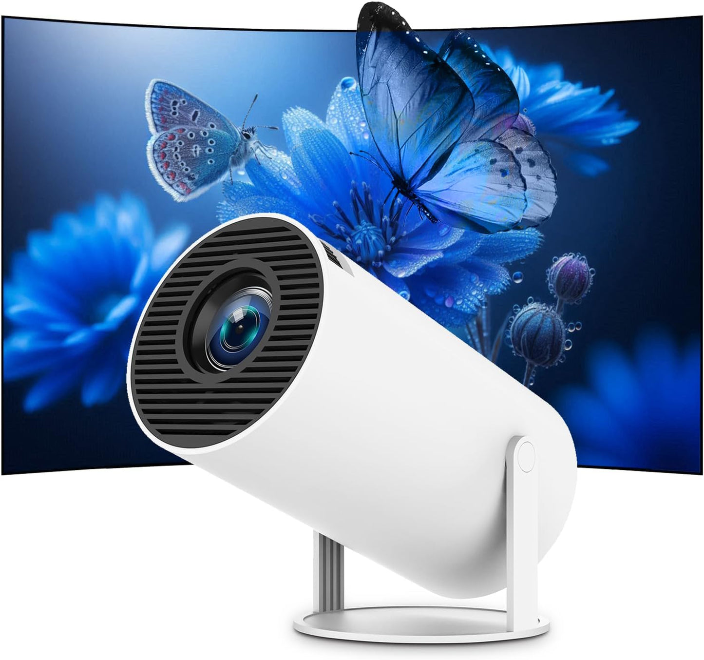 Mini Vidéoprojecteur WiFi Bluetooth, 20000 Lumens Projecteur WiFi Portable Full HD Supporte 1080P Rétroprojecteur Avec Support Réglable 270° Home Cinéma Pour Phones/PS5/Xbox